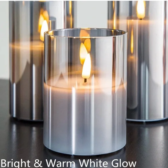 LED Flameless Candle Set - Warm Amber Glow - Picture 7 of 8